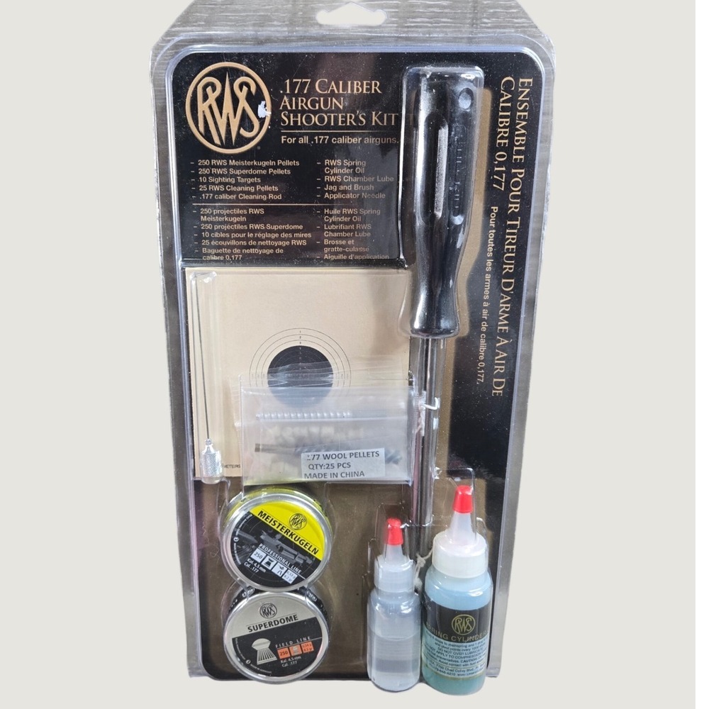 RWS .177 Caliber Airgun Shooter's Kit Maintenance Cleaning Tools Accessory Pack